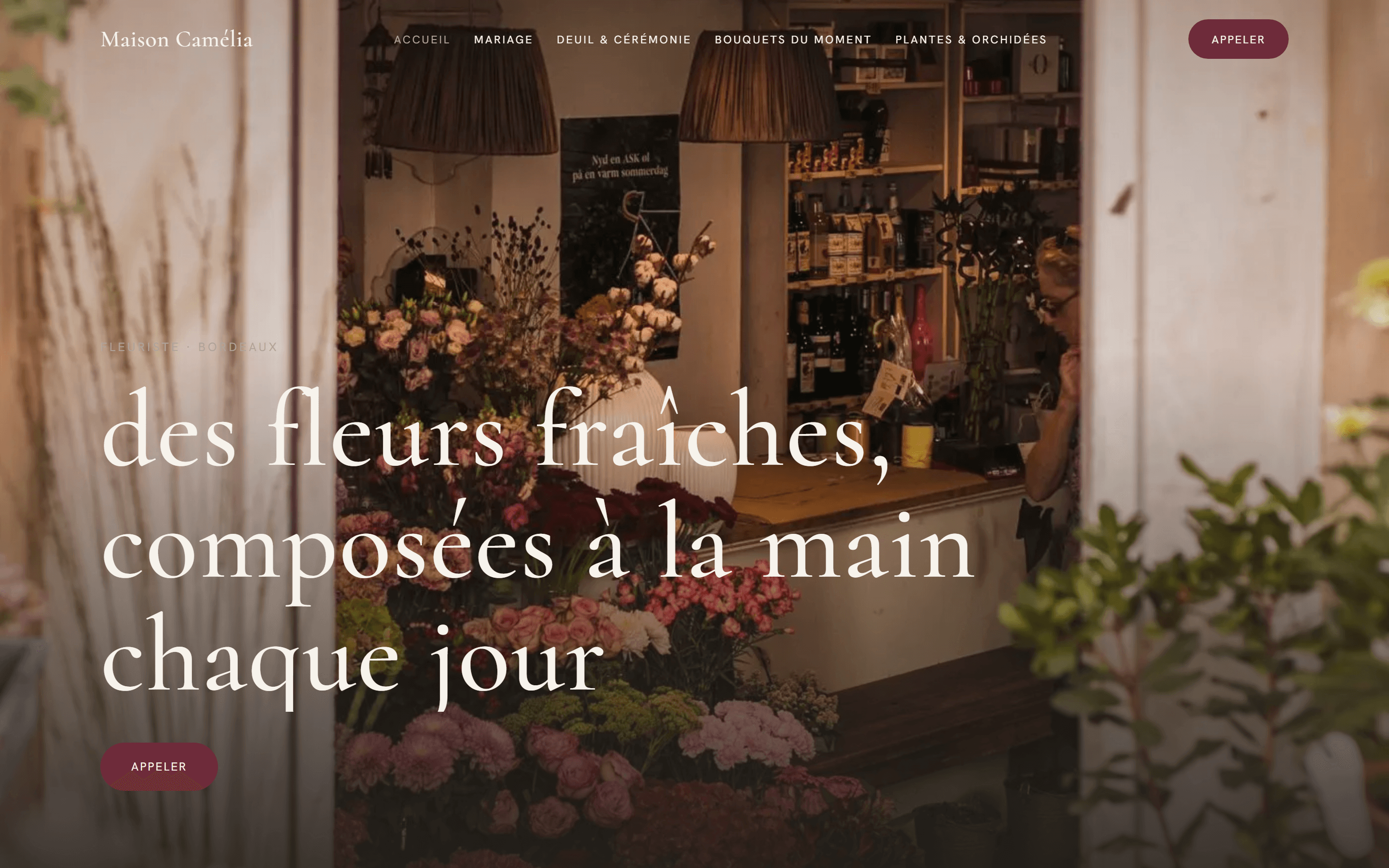 Site fleuriste — aperçu