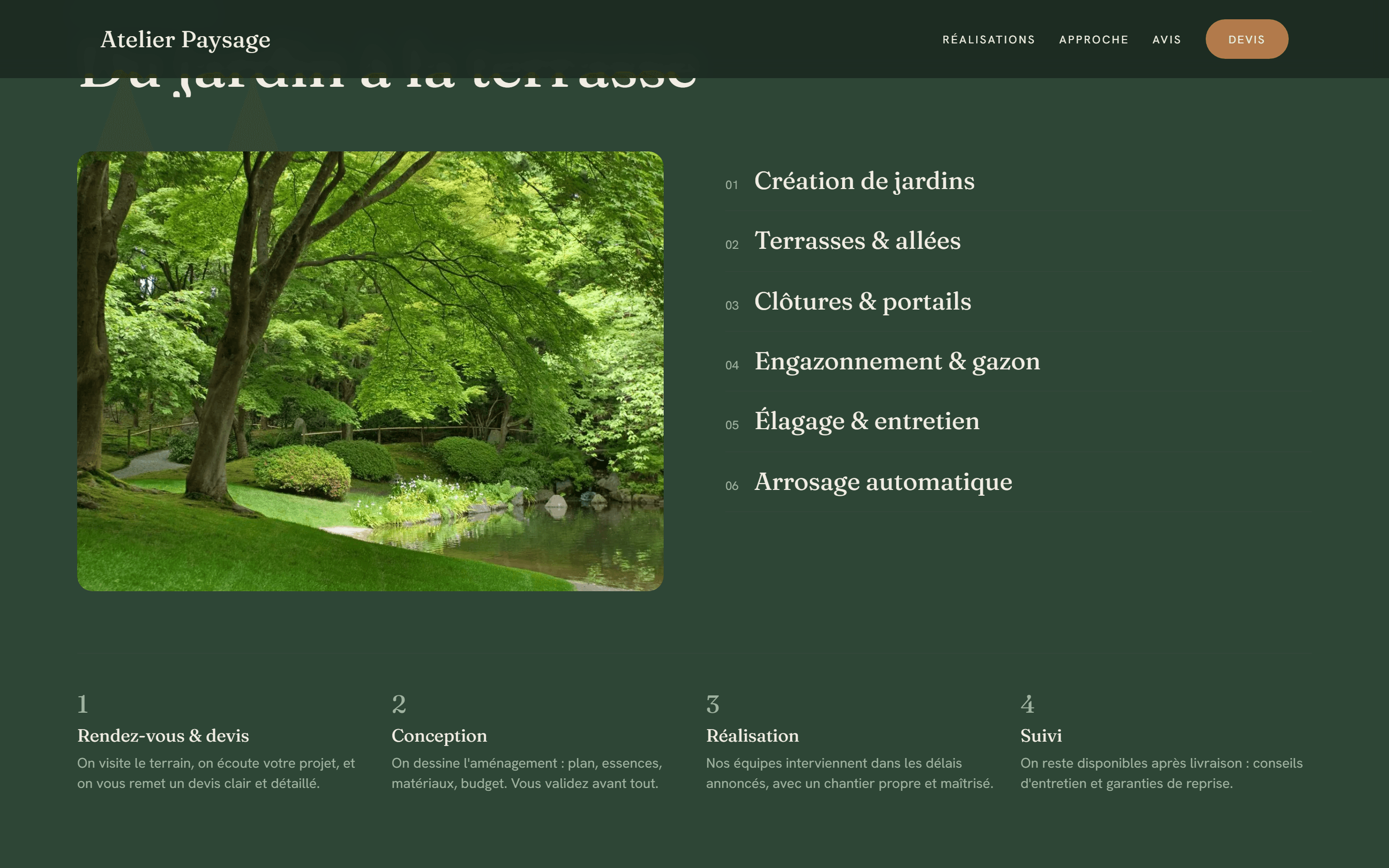 Site paysagiste — autre section